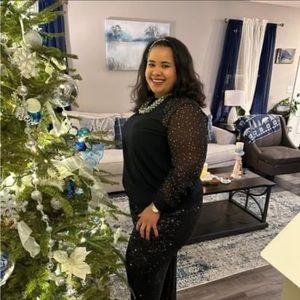 Black sequin holiday Pants